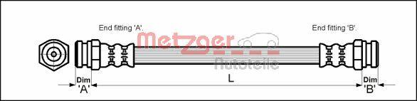 Metzger 4114053 - Flexible de frein cwaw.fr