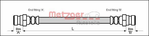 Metzger 4114052 - Flexible de frein cwaw.fr