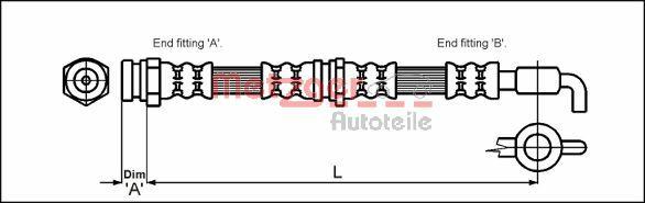 Metzger 4114780 - Flexible de frein cwaw.fr