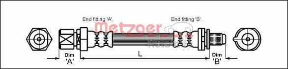 Metzger 4114730 - Flexible de frein cwaw.fr