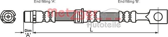 Metzger 4115194 - Flexible de frein cwaw.fr