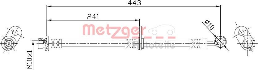 Metzger 4115187 - Flexible de frein cwaw.fr