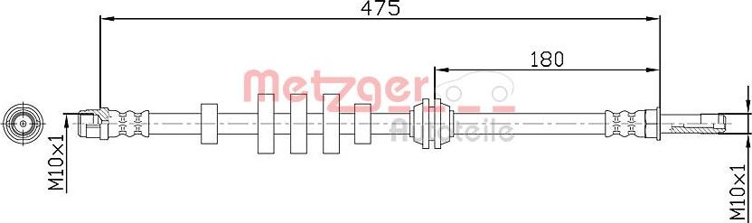 Metzger 4110447 - Flexible de frein cwaw.fr