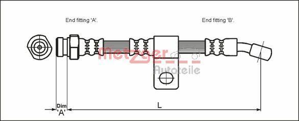 Metzger 4110403 - Flexible de frein cwaw.fr