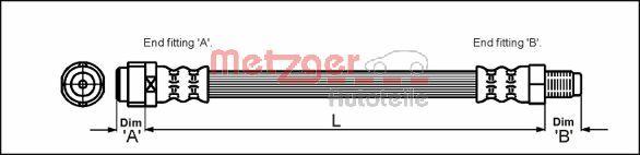 Metzger 4110581 - Flexible de frein cwaw.fr