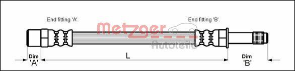 Metzger 4110579 - Flexible de frein cwaw.fr