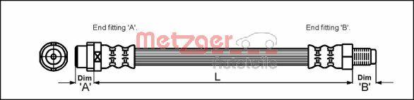 Metzger 4110578 - Flexible de frein cwaw.fr