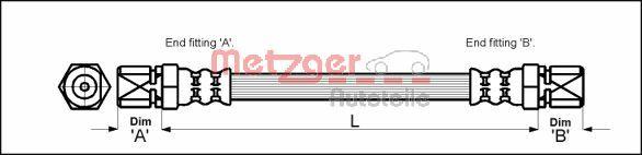 Metzger 4111353 - Flexible de frein cwaw.fr