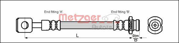 Metzger 4110602 - Flexible de frein cwaw.fr