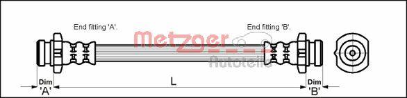 Metzger 4110041 - Flexible de frein cwaw.fr