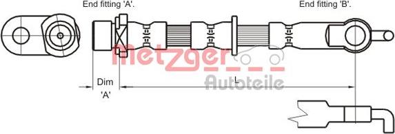 Metzger 4110002 - Flexible de frein cwaw.fr