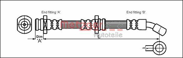 Metzger 4110088 - Flexible de frein cwaw.fr