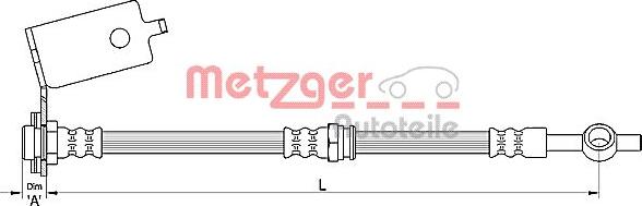 Metzger 4110140 - Flexible de frein cwaw.fr