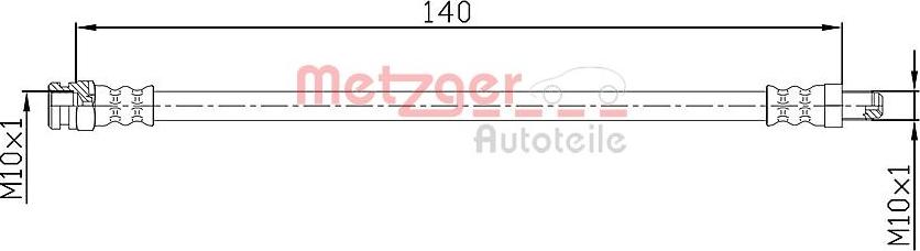 Metzger 4110106 - Flexible de frein cwaw.fr