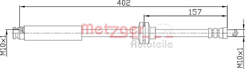 Metzger 4110108 - Flexible de frein cwaw.fr