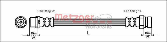 Metzger 4110348 - Flexible de frein cwaw.fr