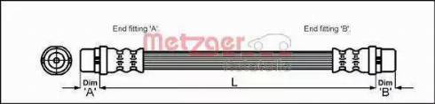 Metzger 4110332 - Flexible de frein cwaw.fr