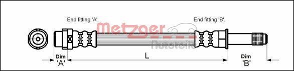 Metzger 4110331 - Flexible de frein cwaw.fr