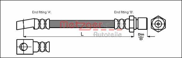 Metzger 4111947 - Flexible de frein cwaw.fr