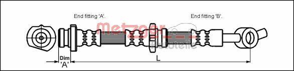 Metzger 4111967 - Flexible de frein cwaw.fr