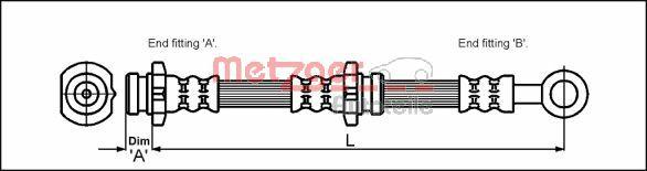 Metzger 4111985 - Flexible de frein cwaw.fr