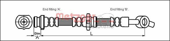 Metzger 4111986 - Flexible de frein cwaw.fr