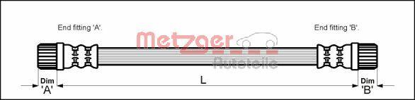 Metzger 4111152 - Flexible de frein cwaw.fr