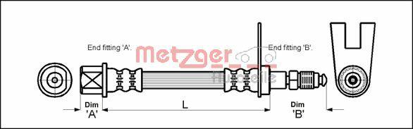 Metzger 4111160 - Flexible de frein cwaw.fr