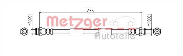 Metzger 4111806 - Flexible de frein cwaw.fr