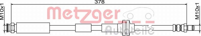 Metzger 4111800 - Flexible de frein cwaw.fr