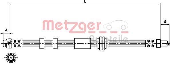 Metzger 4111216 - Flexible de frein cwaw.fr