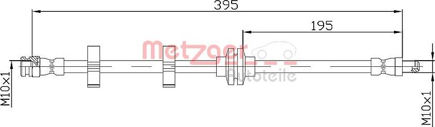 Metzger 4118402 - Flexible de frein cwaw.fr