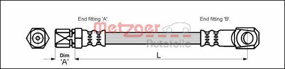 Metzger 4118144 - Flexible de frein cwaw.fr