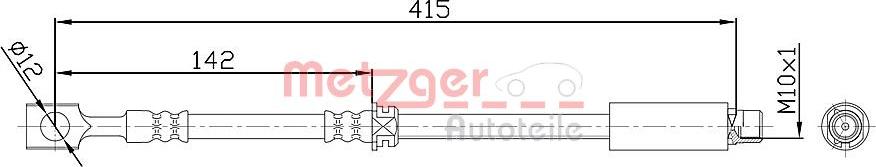 Metzger 4113679 - Flexible de frein cwaw.fr