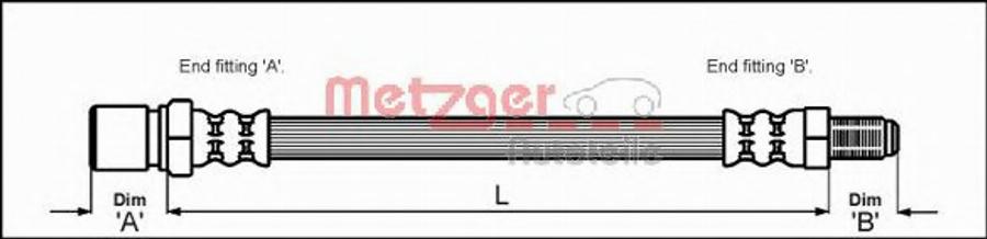 Metzger 4113245 - Flexible de frein cwaw.fr