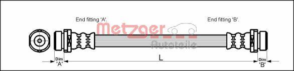 Metzger 4112503 - Flexible de frein cwaw.fr