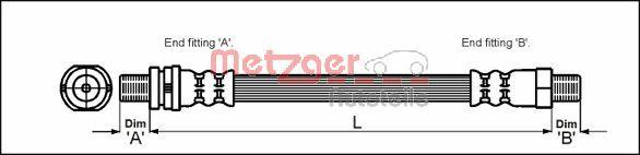 Metzger 4112507 - Flexible de frein cwaw.fr