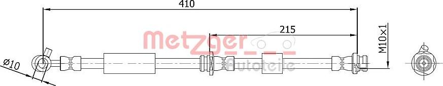 Metzger 4112536 - Flexible de frein cwaw.fr