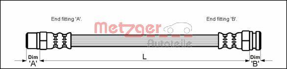 Metzger 4112520 - Flexible de frein cwaw.fr