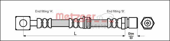 Metzger 4112814 - Flexible de frein cwaw.fr