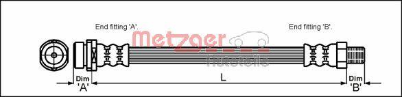 Metzger 4112316 - Flexible de frein cwaw.fr