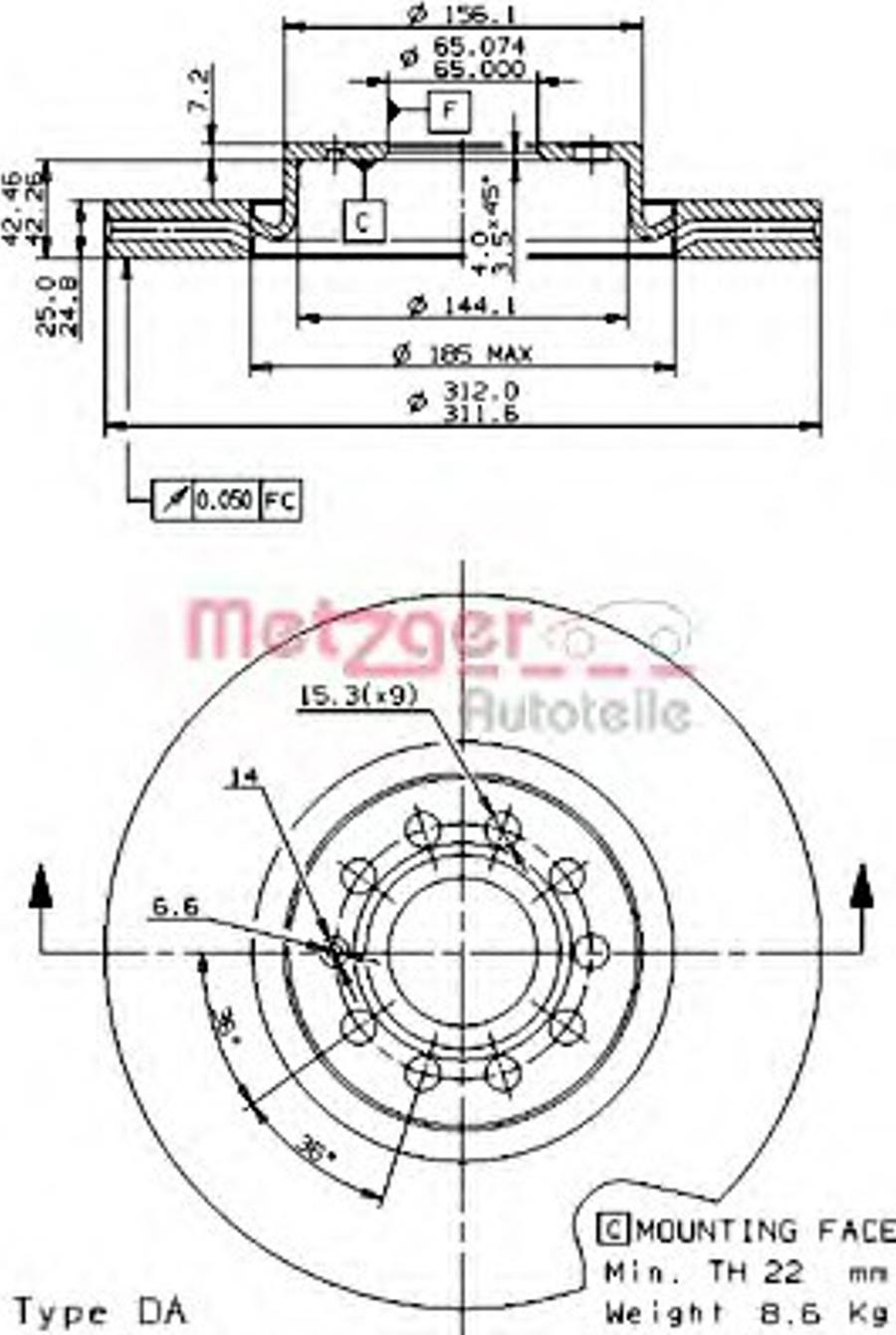 Metzger 6972.10 - Disque de frein cwaw.fr