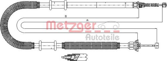 Metzger 641.10 - Tirette à câble, frein de stationnement cwaw.fr