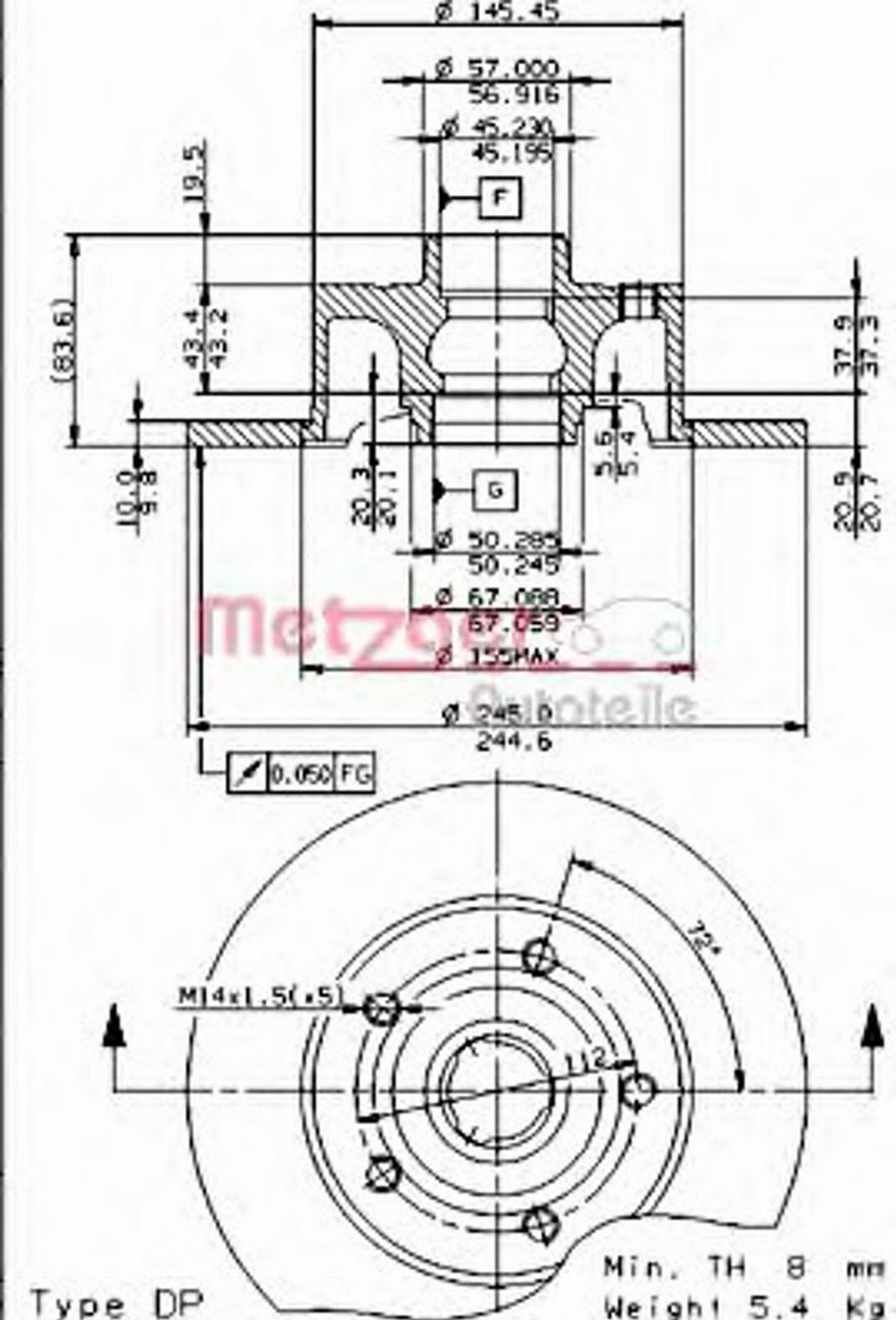 Metzger 6431.00 - Disque de frein cwaw.fr