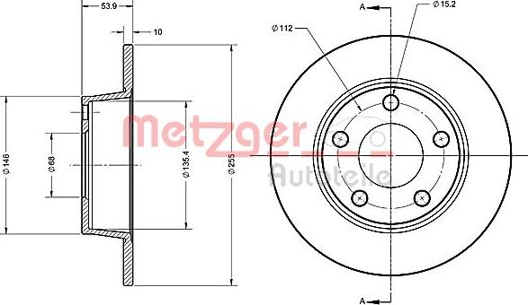 Metzger 6110490 - Disque de frein cwaw.fr