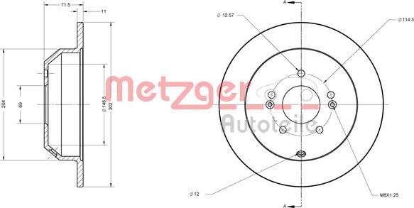 Metzger 6110460 - Disque de frein cwaw.fr