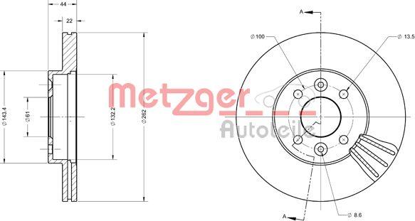 Metzger 6110406 - Disque de frein cwaw.fr