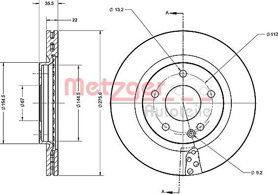 Metzger 6110479 - Disque de frein cwaw.fr