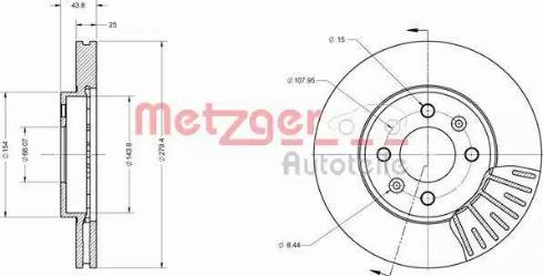 Metzger 6110552 - Disque de frein cwaw.fr