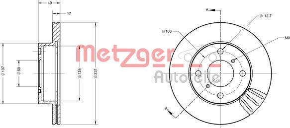 Metzger 6110500 - Disque de frein cwaw.fr